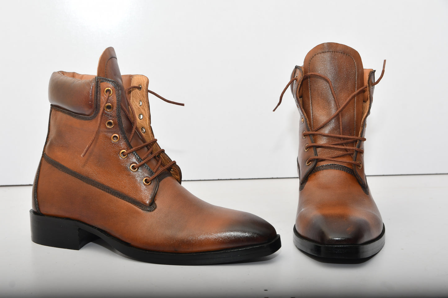 Handmade New Leather Lace-up Ankle Boots