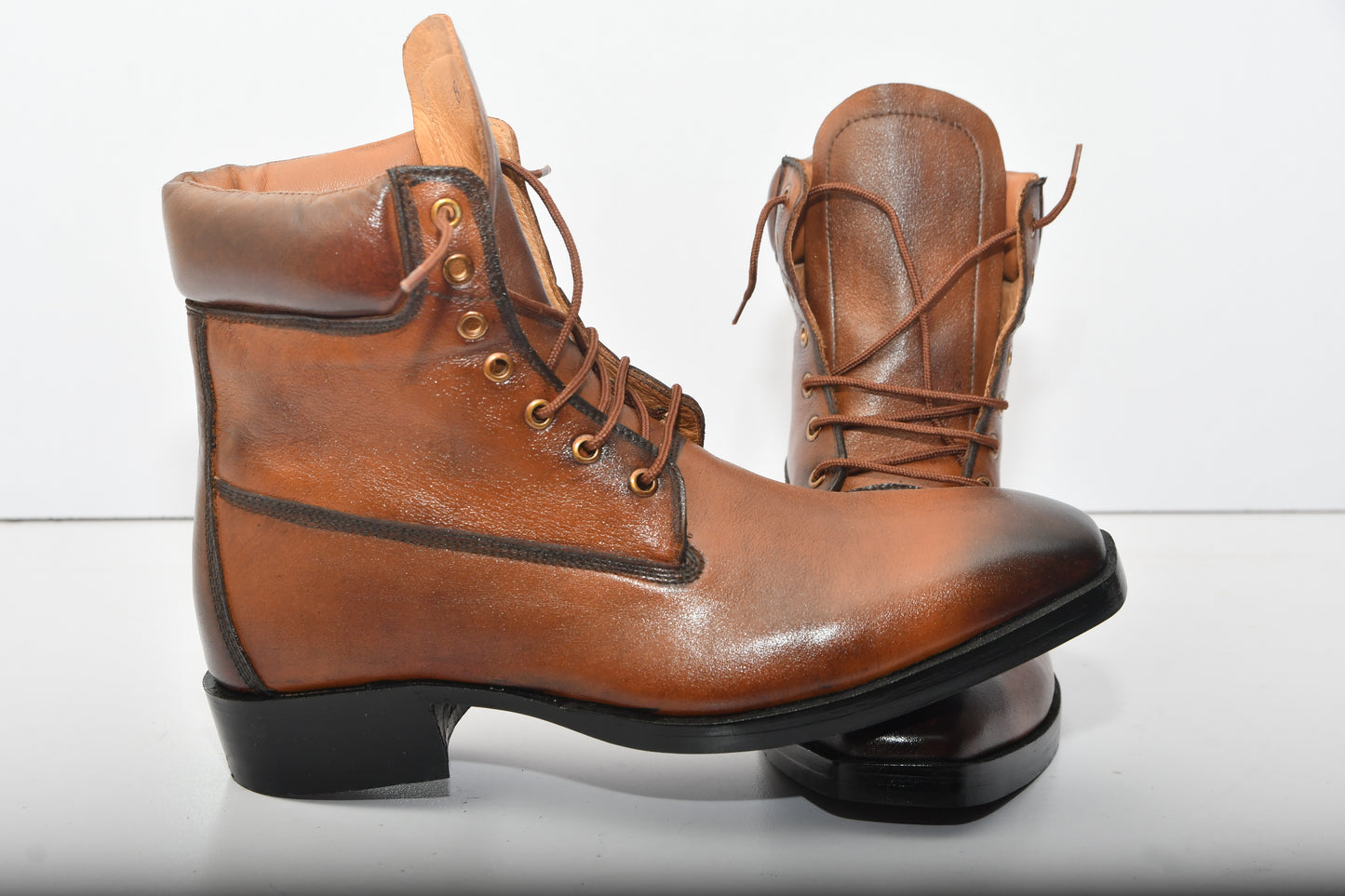 Handmade New Leather Lace-up Ankle Boots