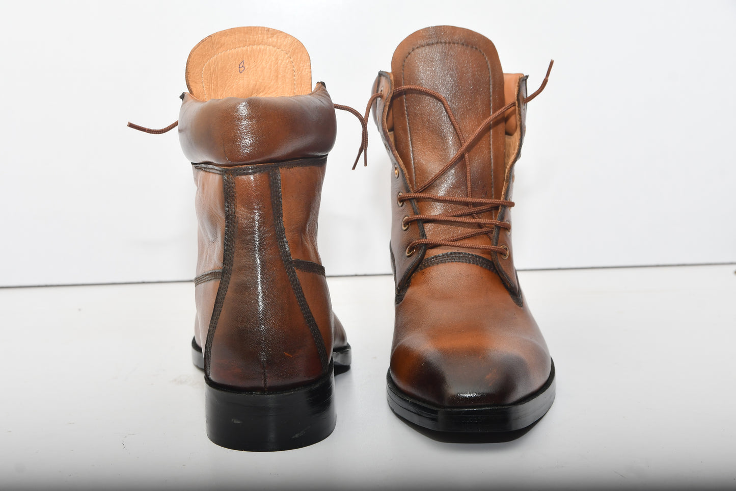 Handmade New Leather Lace-up Ankle Boots