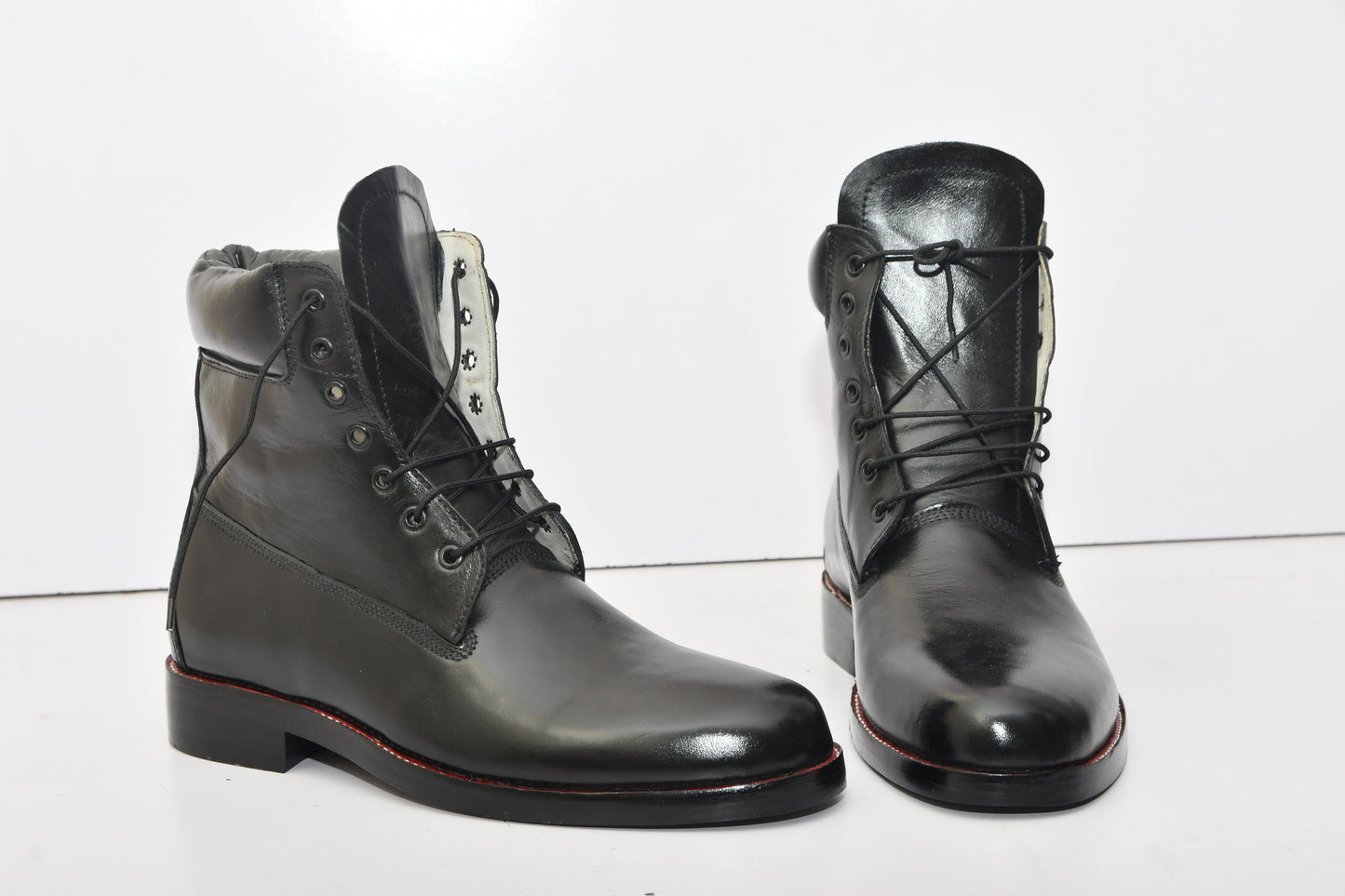 Handmade New Leather Lace-up Ankle Boots TunpurLand