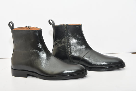 HandMade New Leather Ankle Zip Boots