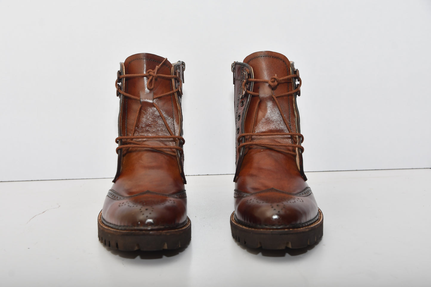 Handmade New Leather Lace-up Ankle Boots