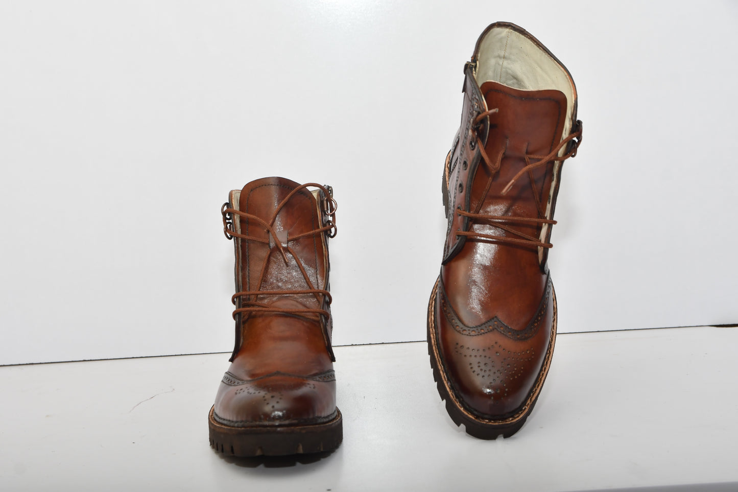 Handmade New Leather Lace-up Ankle Boots