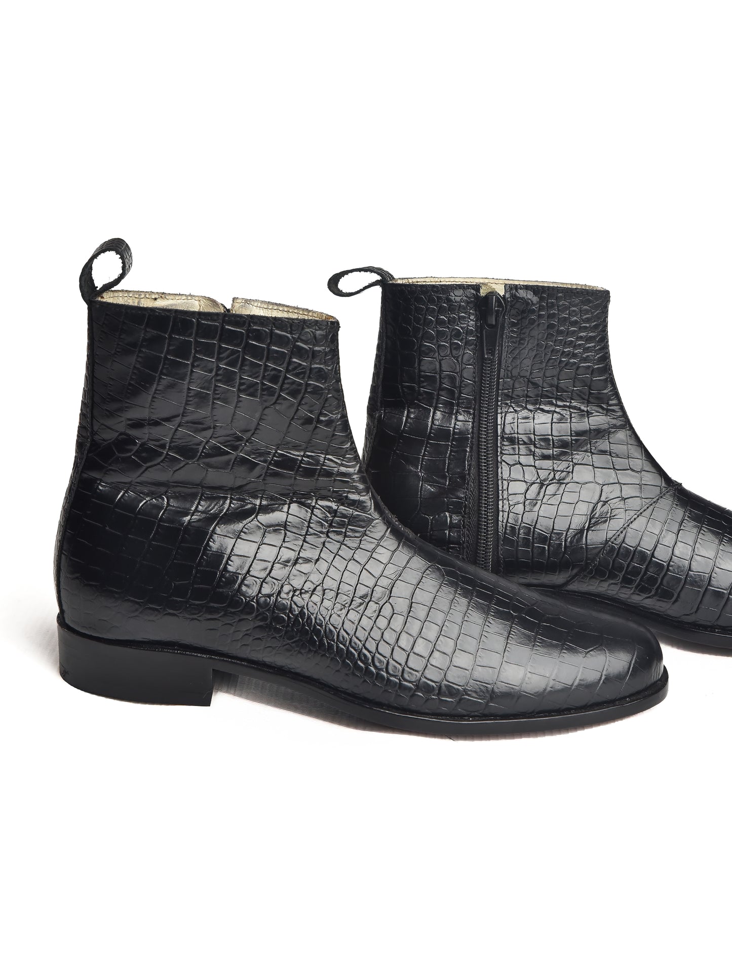 HandMade Leather Zip Boots