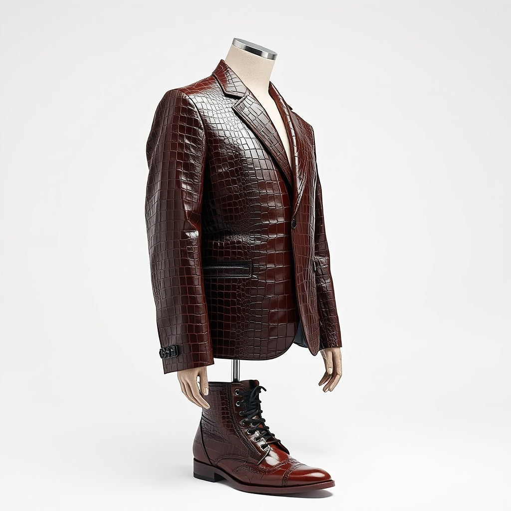 Leather Crocodile Executive Jacket & Boots