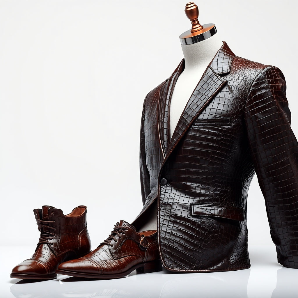 Leather Crocodile Executive Jacket & Boots