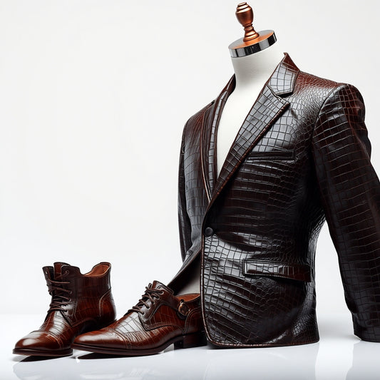 Leather Crocodile Executive Jacket & Boots