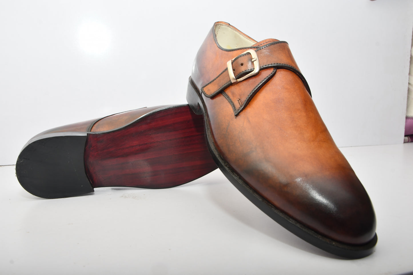 Leather Handmade New Monk Shoes / Moccasins