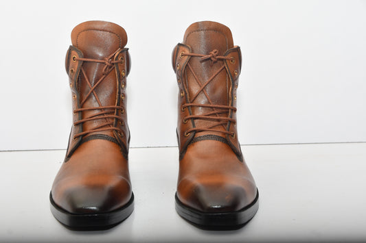 Handmade New Leather Lace-up Ankle Boots