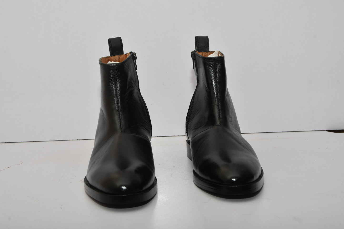 HandMade New Leather Ankle Zip Boots