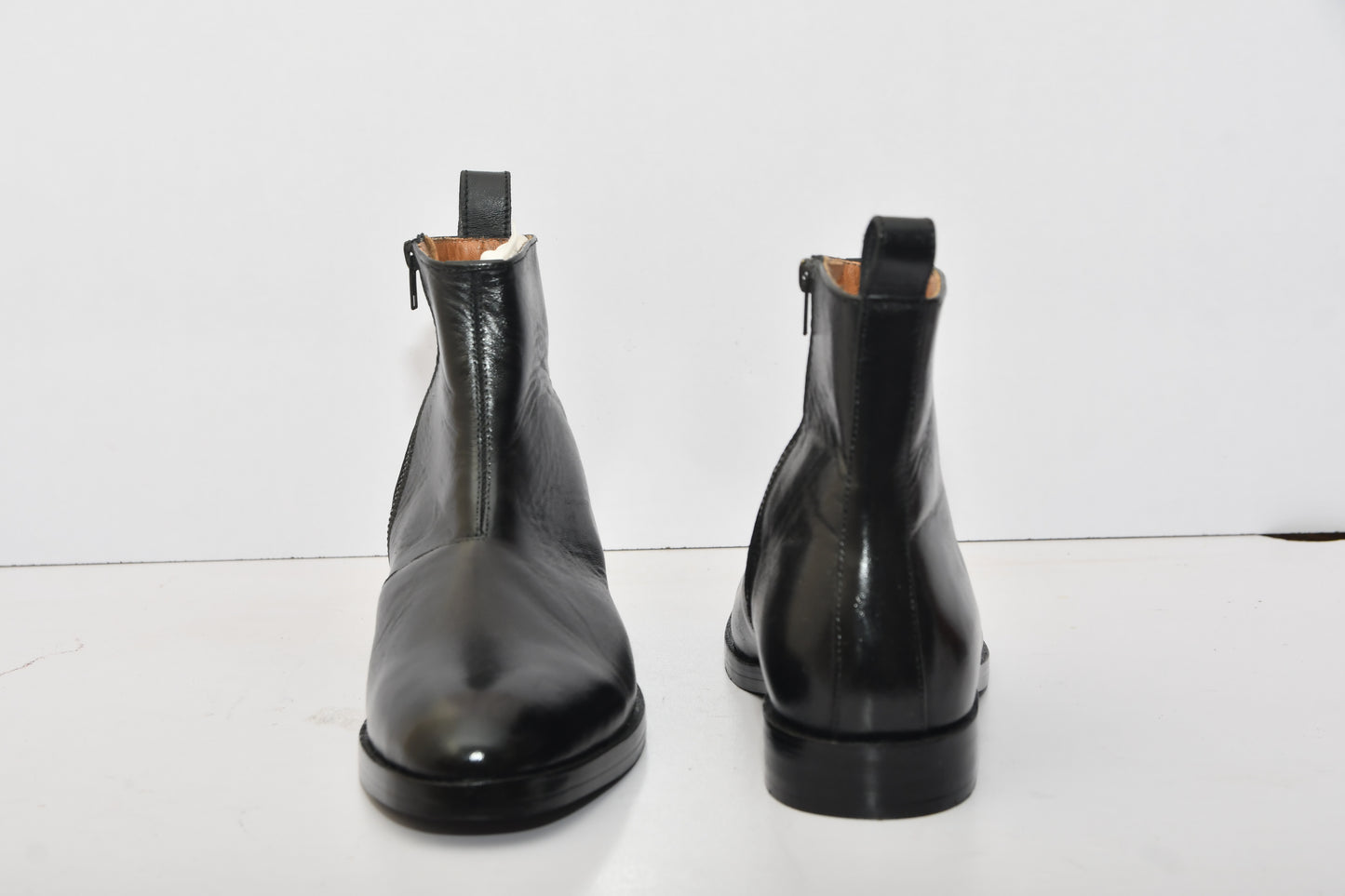 HandMade New Leather Ankle Zip Boots