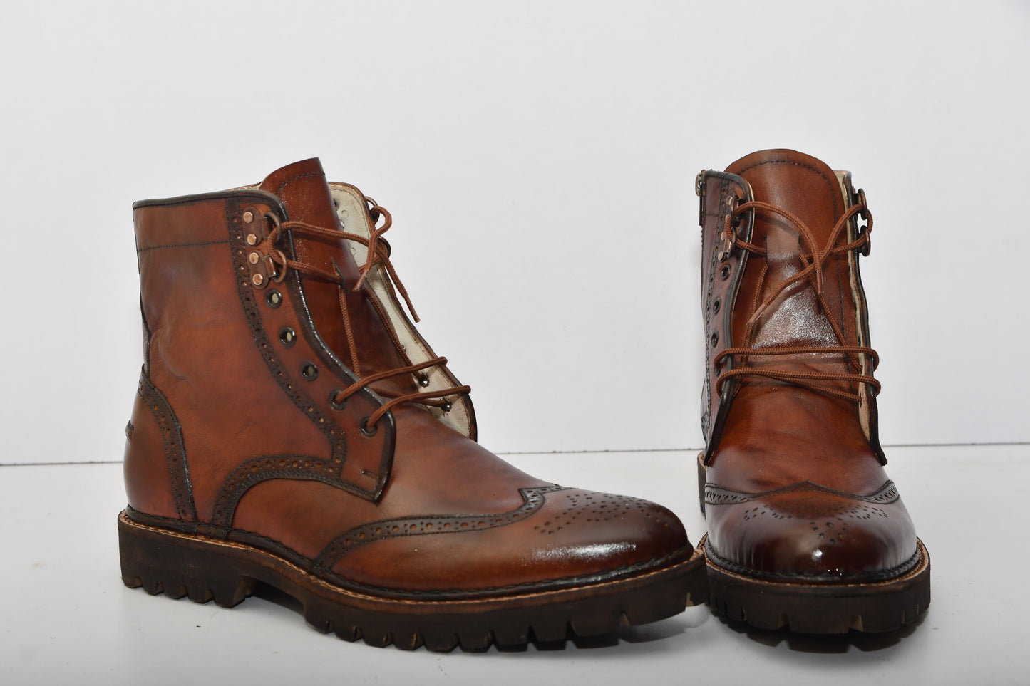 Handmade New Leather Lace-up Ankle Boots