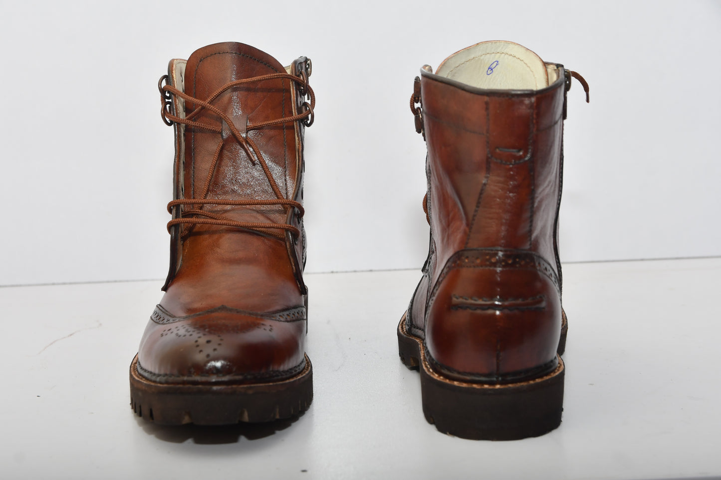 Handmade New Leather Lace-up Ankle Boots