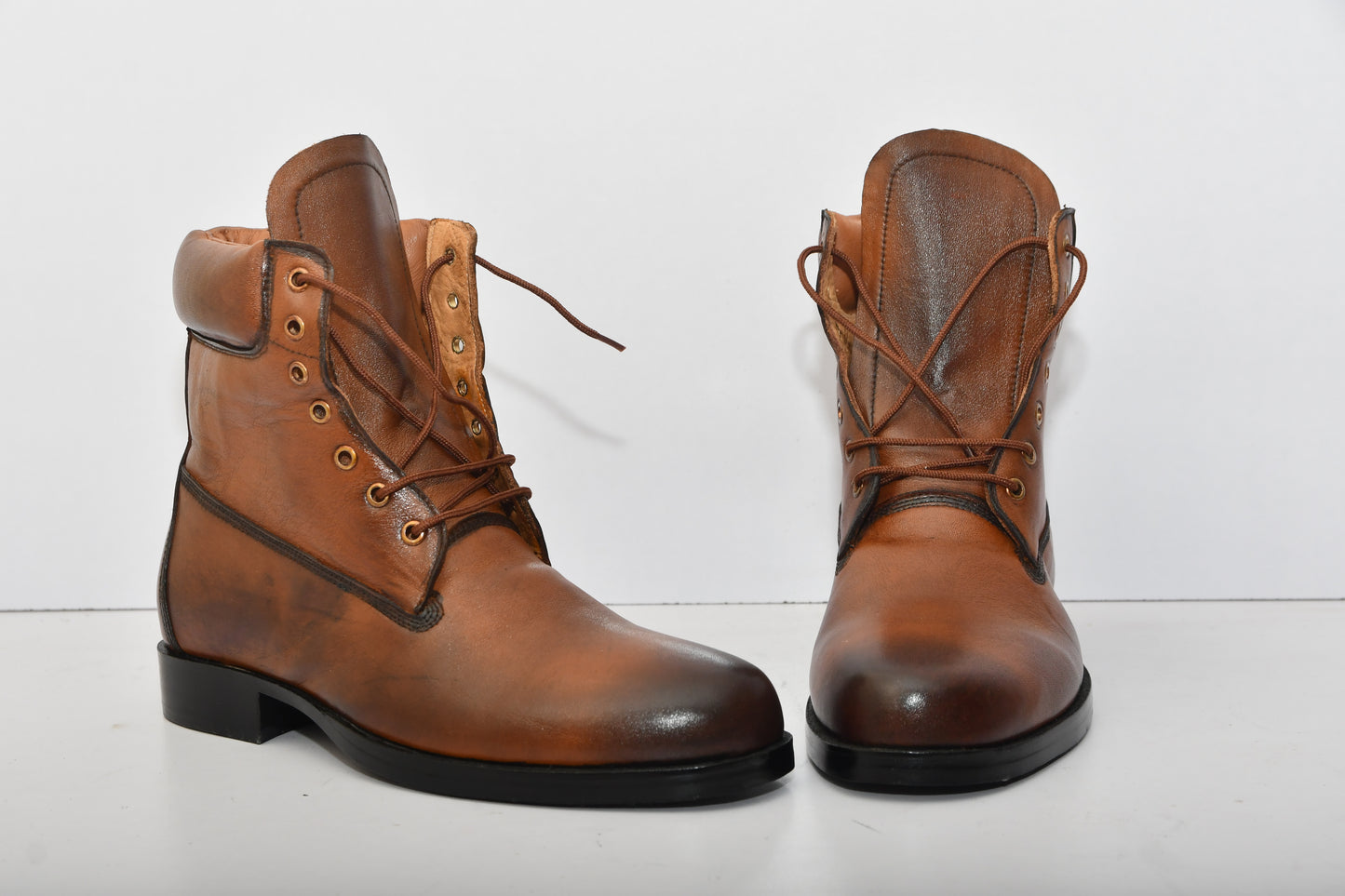 Handmade New Leather Lace-up Ankle Boots (TunpurLand)