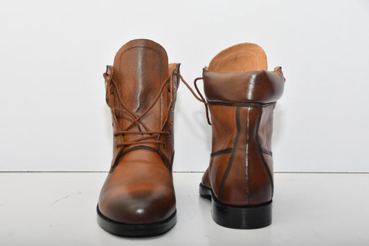 Handmade New Leather Lace-up Ankle Boots (TunpurLand)