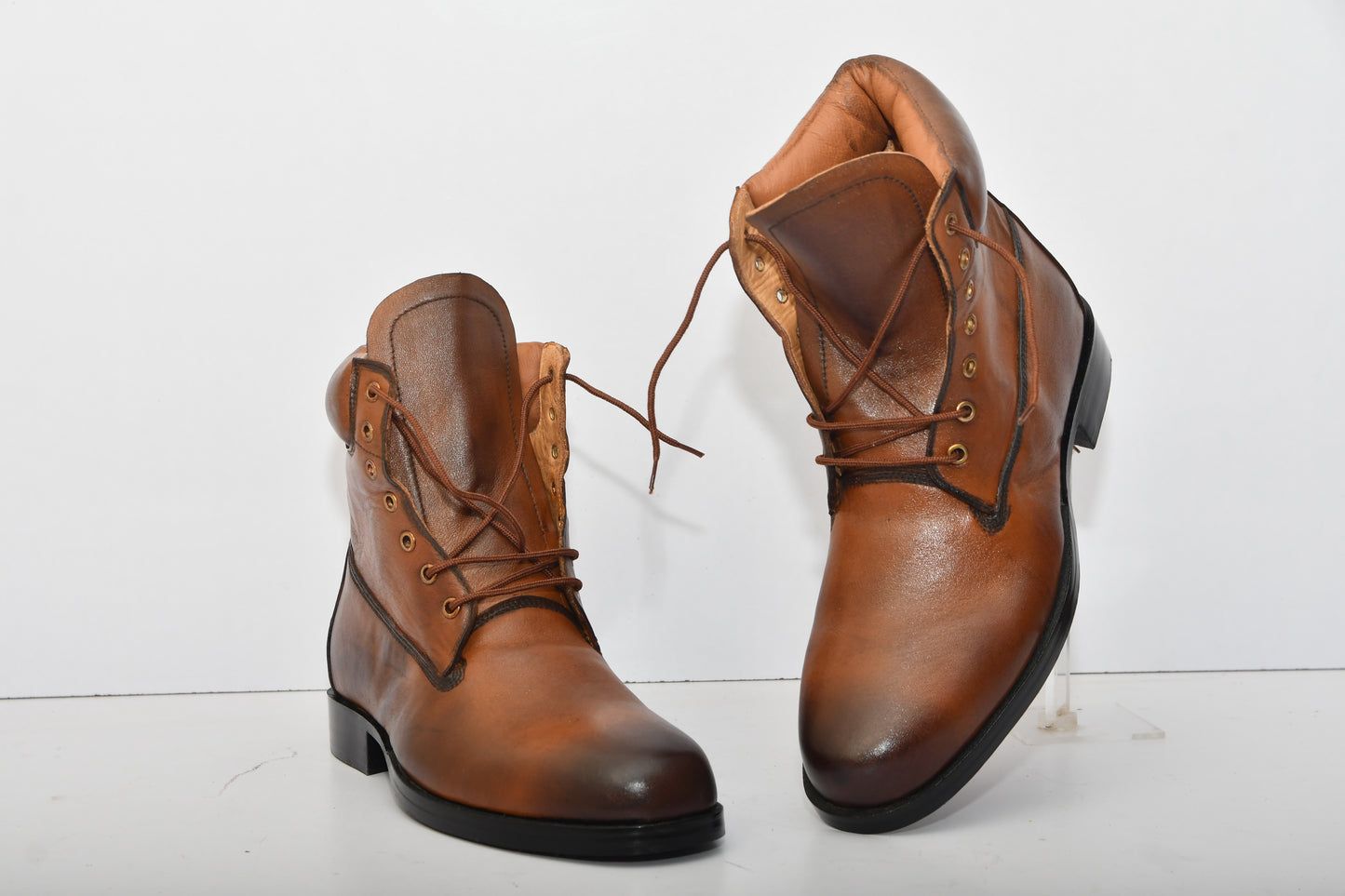 Handmade New Leather Lace-up Ankle Boots (TunpurLand)
