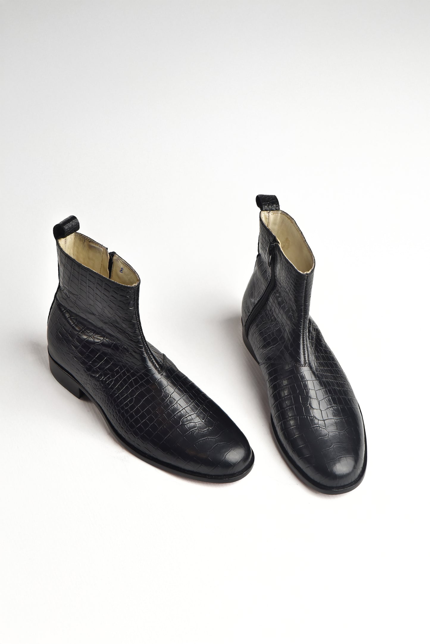 HandMade Leather Zip Boots