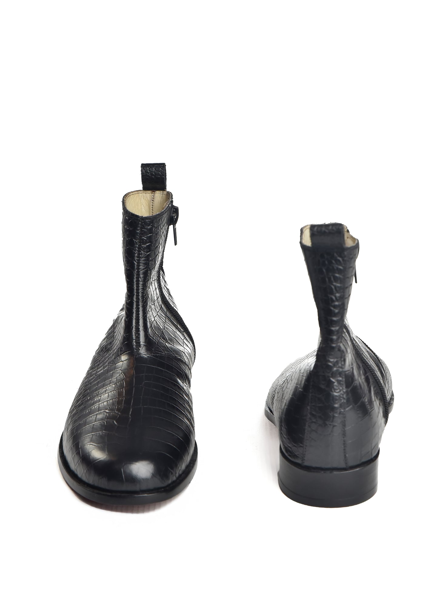 HandMade Leather Zip Boots
