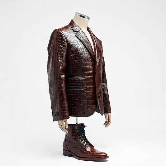 Leather Crocodile Executive Jacket & Boots